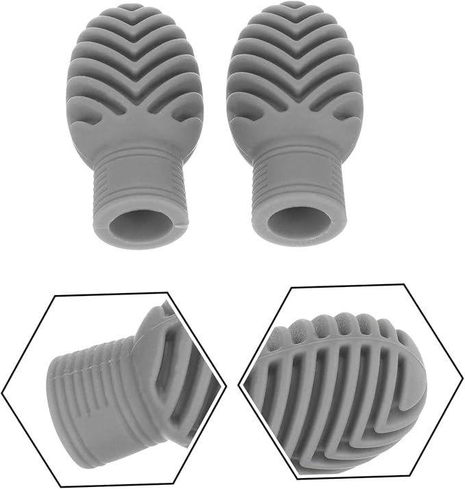 Cubiertas de Silicona para Baquetas 2 Piezas Gris Oscuro miniatura 5