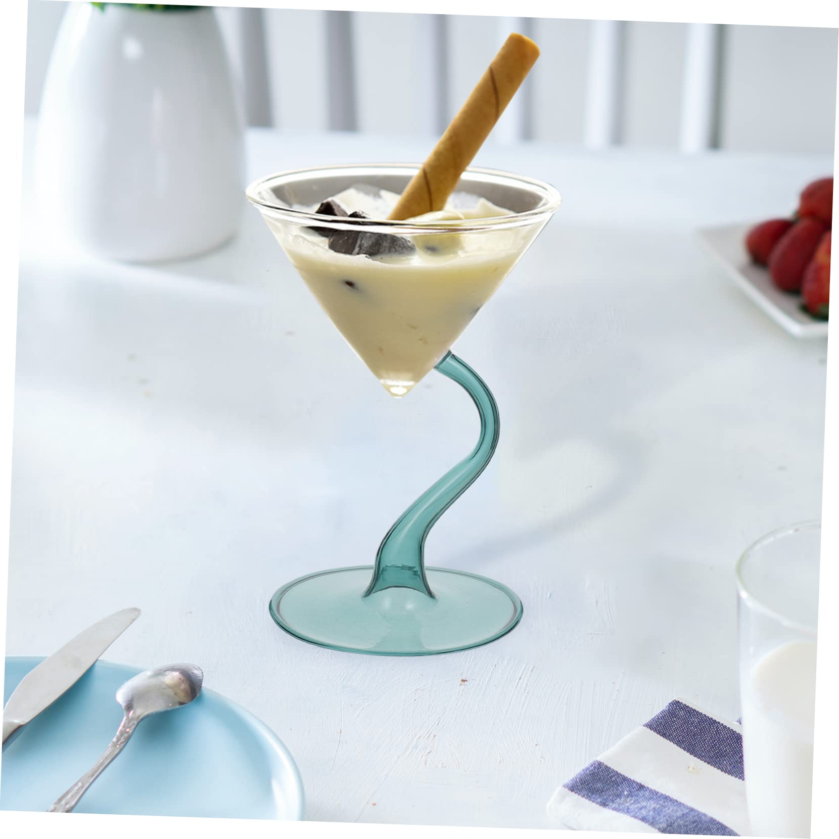 PRETYZOOM 3 Pz Coppa Gelato in Tazze Bicchieri Da Whisky Mini Gelato Bicchieri Da Liquore Ciotola Di Punch Da o Da Martini Coppette o Bicchiere Green