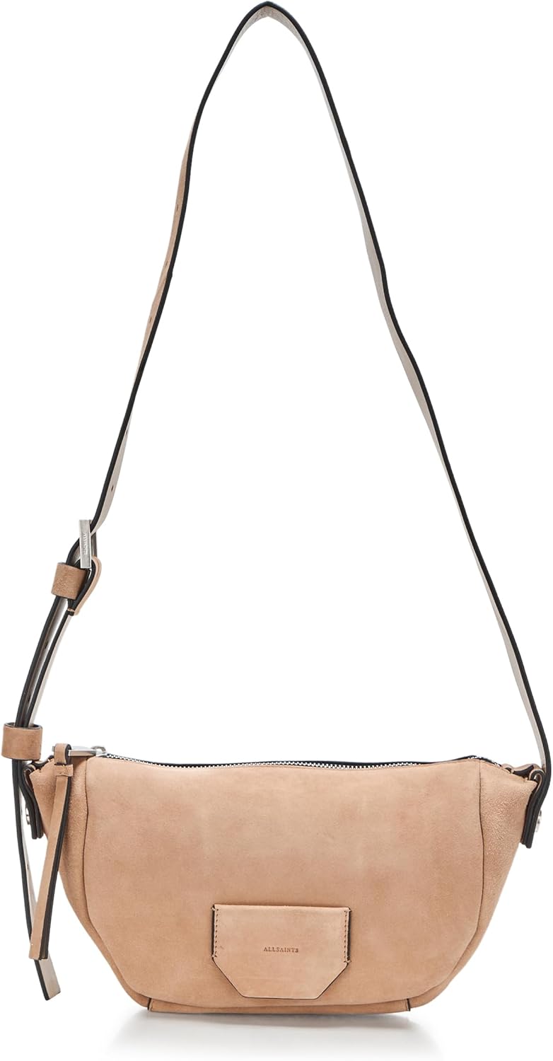 AllSaints Women's Handbags Madea Suede Xbody Mink Brown