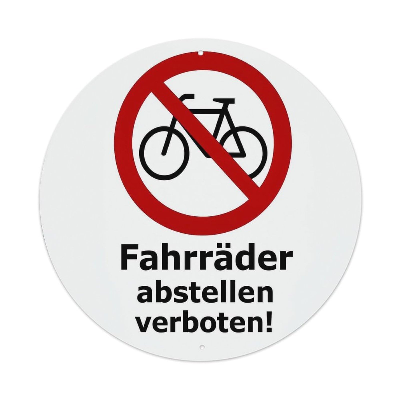 No Bicycle Parking Allowed Sign Vintage Round Tin Sign Retro Metal Wall Decor Metal Poster, Home Bar Garage Cafe Wall Art Decoration 8x8Inches