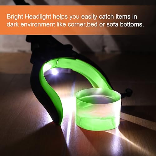 Miniatura 2 de Reacher Grabber Herramienta de recogida con luz, 32 pulgadas mejoradas herramientas de agarre largo con mandíbula giratoria de 90, garra portátil