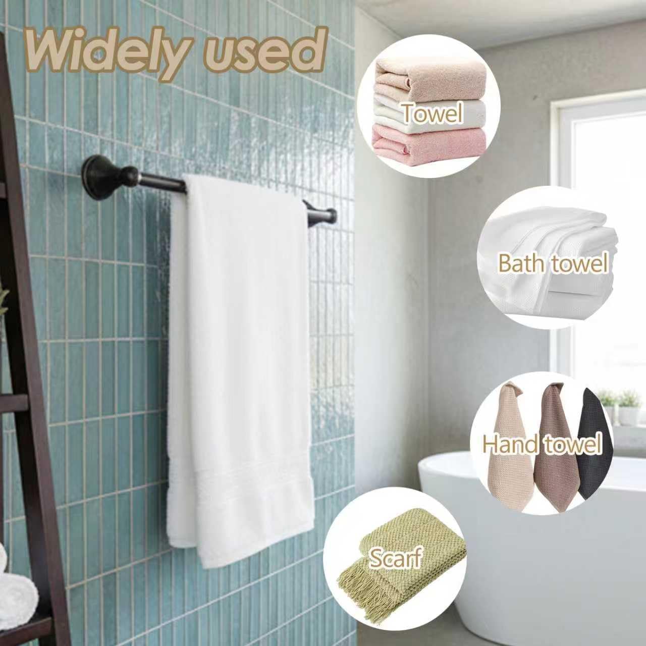 24 Inch Bathroom Towel Bar, Oil Rubbed Bronze Wall Mounted Towel Rack, Bathroom Towel Holder for Hand Towels, Stylish Towel Bar for Bathroom Decor - Image 4