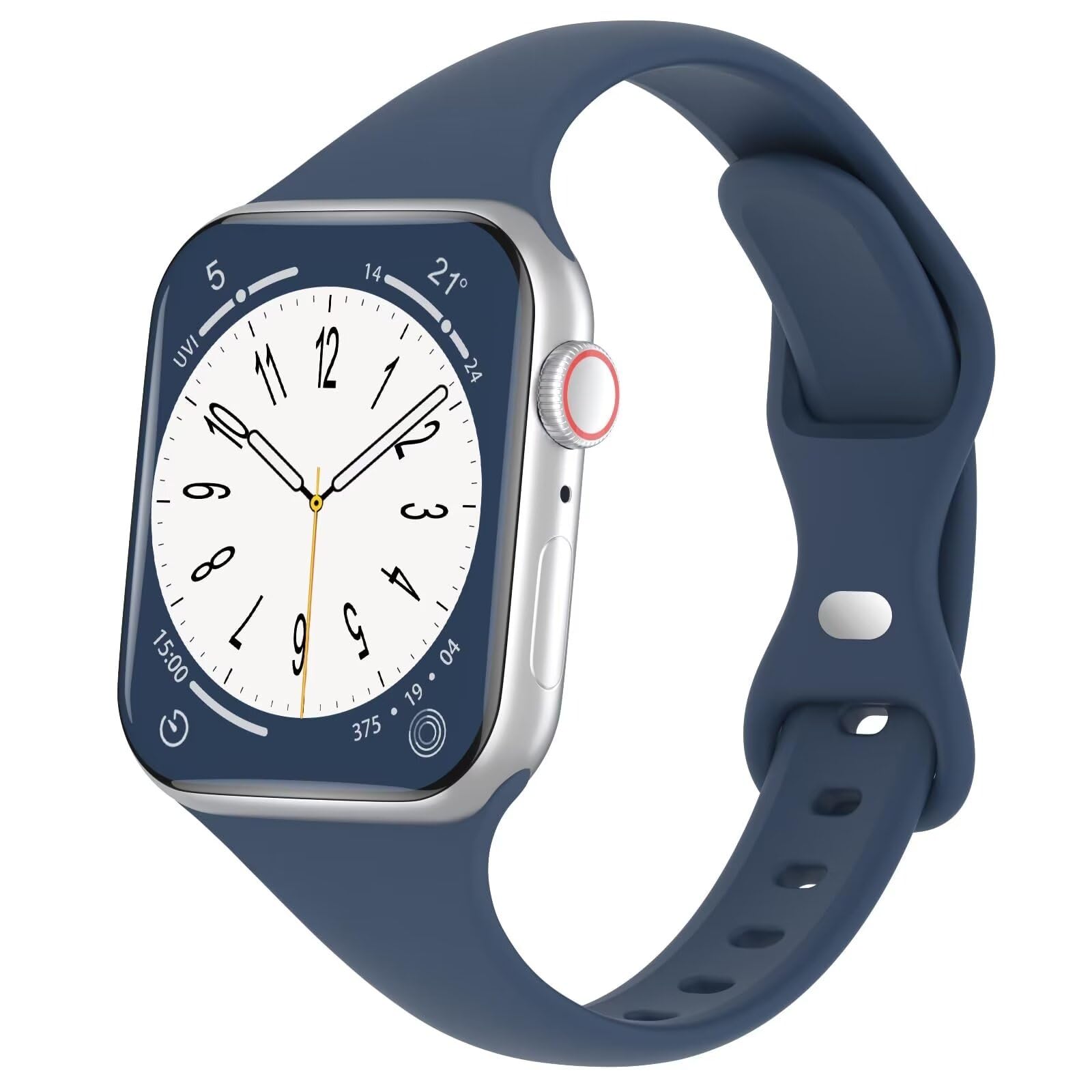 VEMIGON Compatible with Apple Watch Straps 38mm 40mm 41mm 42mm, Slim Soft Silicone Sport Wristband Narrow Replacment Bands for iWatch Series 10 9 8 7 6 5 4 SE2 SE 3 2 1 (Watch Not Included)