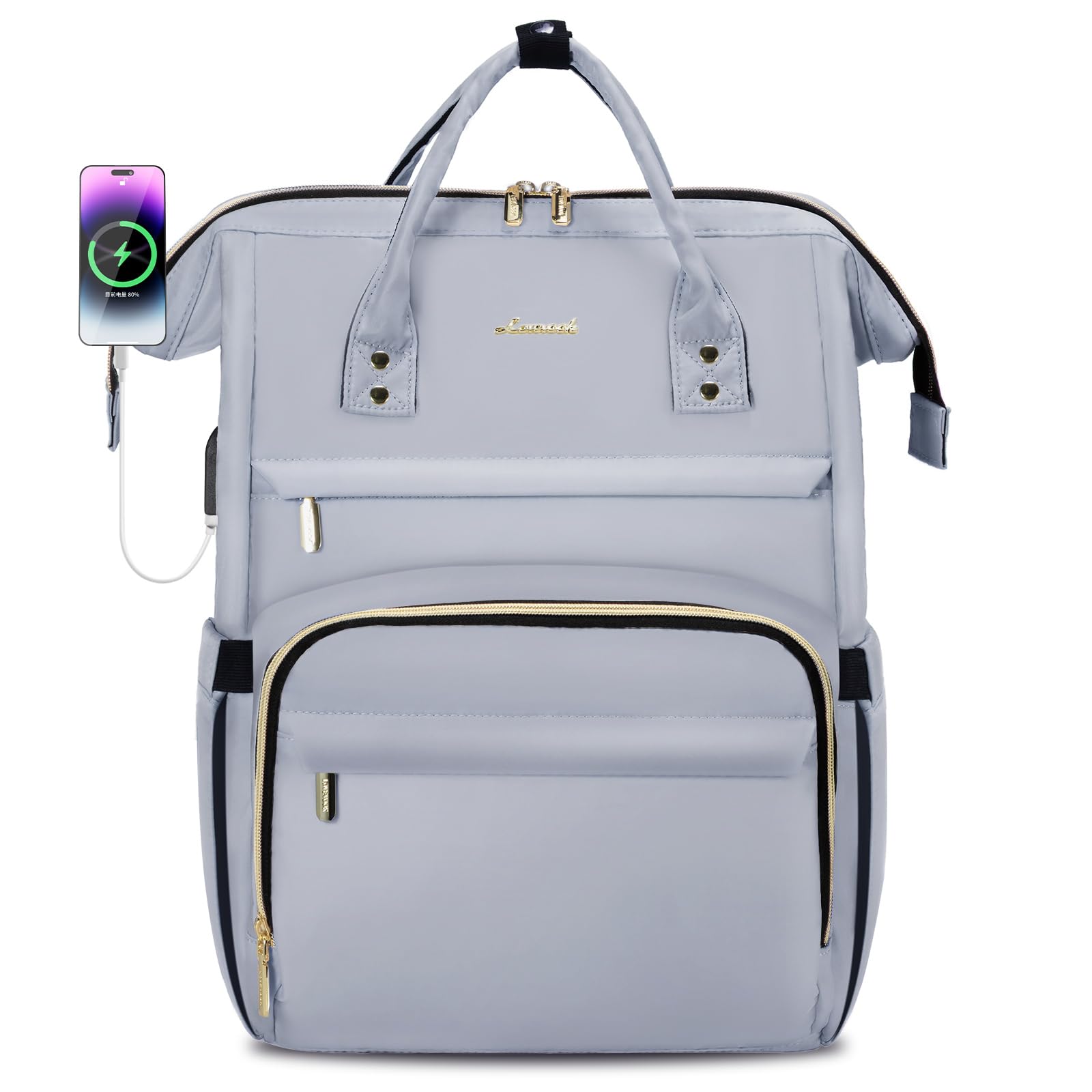 LOVEVOOK Laptop Backpack for Women Teacher Backpacks Nurse Bags,Work Bag Backpack Purse Bags Anti-Theft Travel Backpacks with USB Charging Port,15.6 Inch Backpack for College Business Casual