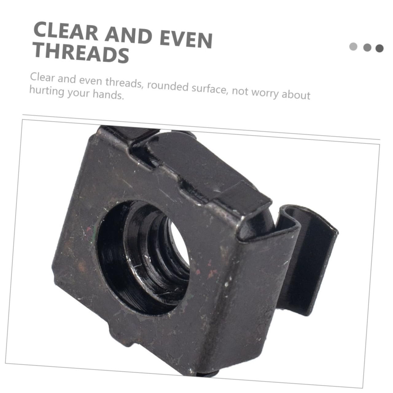 VALICLUD Juego de Tornillos M6 para Armario de Servidores, Tuercas Enjauladas Cuadradas de Acero al Carbono, Tornillos Metálicos Negros 100 Piezas para Montaje en Bastidor Industrial