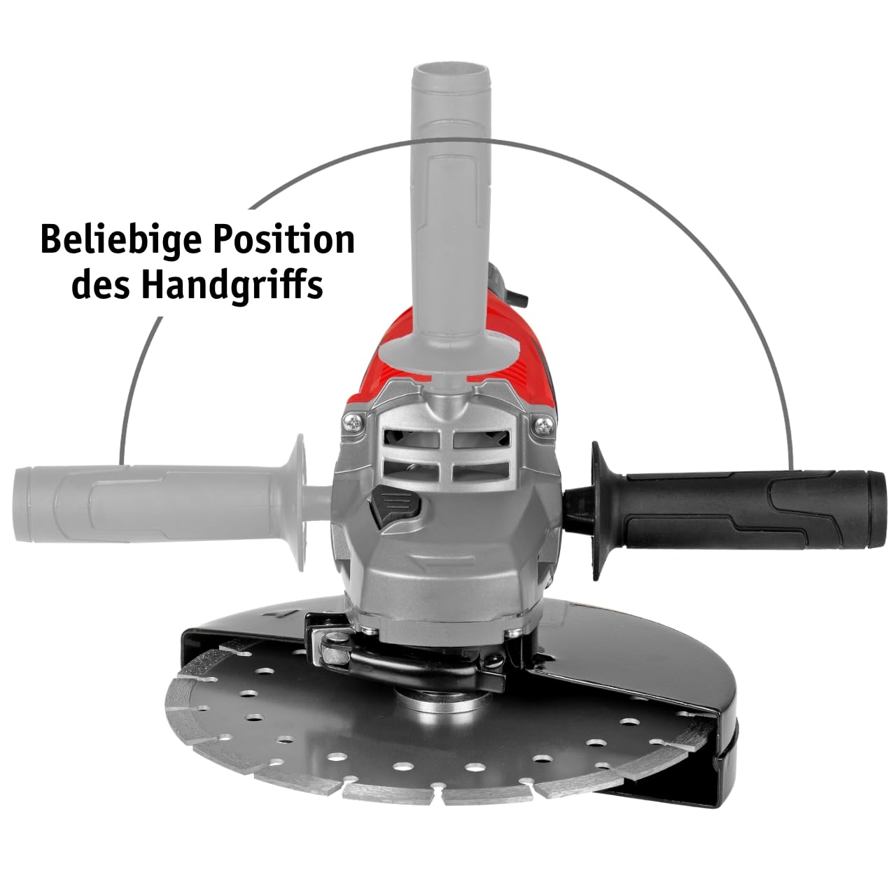 WALTER Winkelschleifer 2000 Watt, Scheiben-Ø: 230 mm, Polieren, Flexen, Flächen und Kanten schleifen, Rost entfernen, Messer schärfen, Bearbeiten harte Werkstoffe wie Stein & Metall, Beton, Fliesen