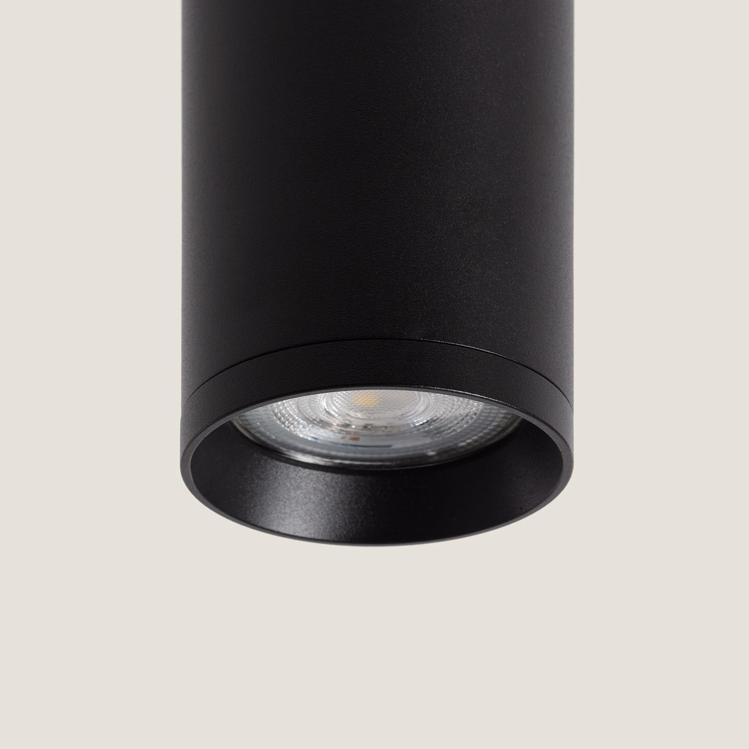 LEDKIA LIGHTING Foco Portalámparas Aluminio para Bombillas GU10 Cuarzo Negro GU10