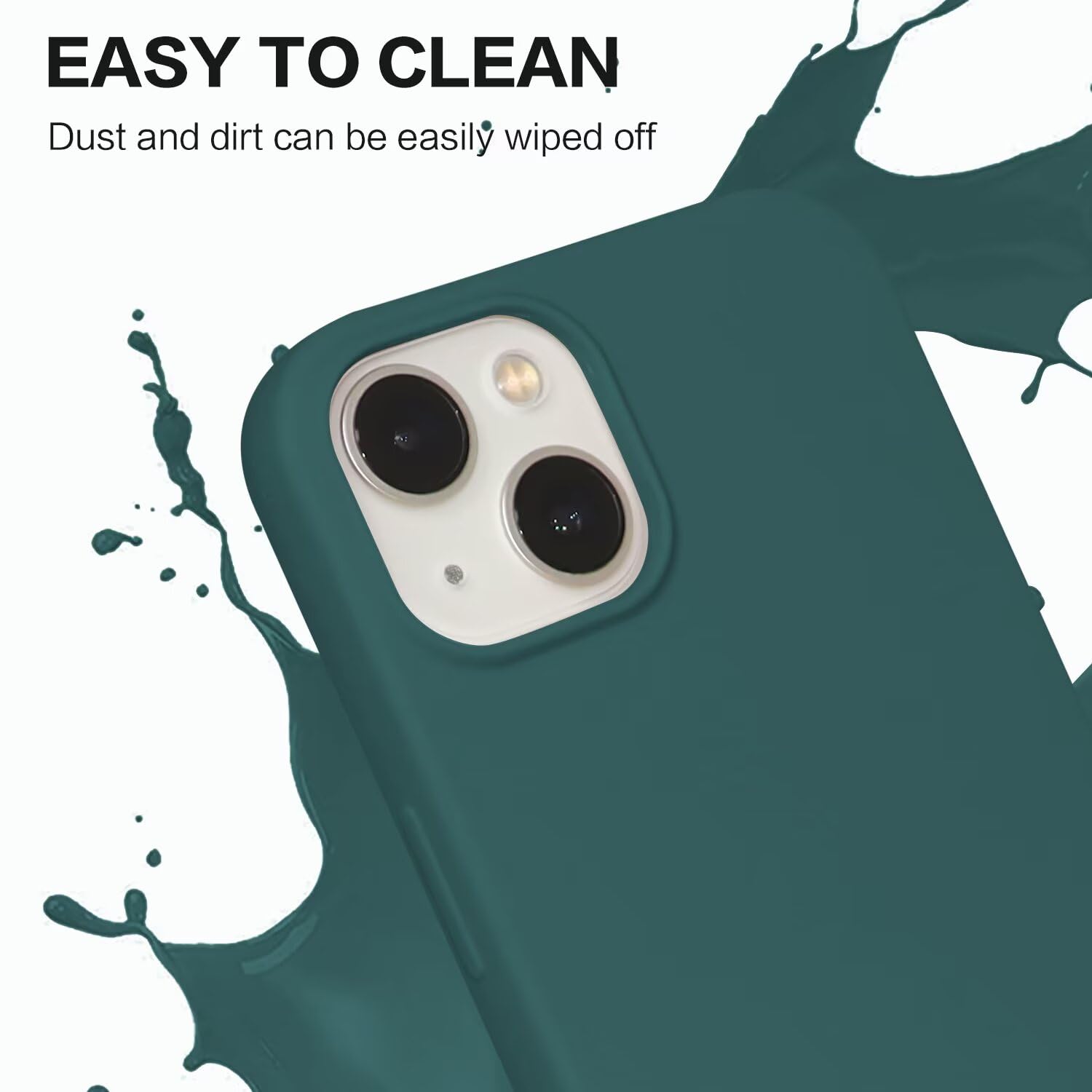 Coiwxmoi Cover per iPhone 15 con Cordino, Custodia Doux Silicone con Regolabile Collana Ultra Sottile Antiurto AntiGraffio Protettiva Case con Laccio