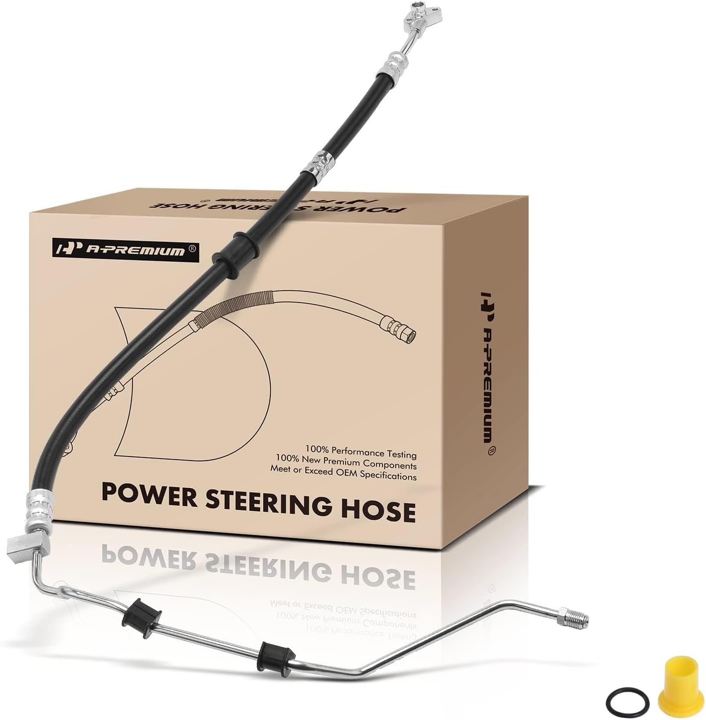 A-Premium Power Steering Pressure Hose Line Assembly Compatible with Honda Odyssey 2005 2006 2007, 3.5L, with O-ring, Pump To Rack