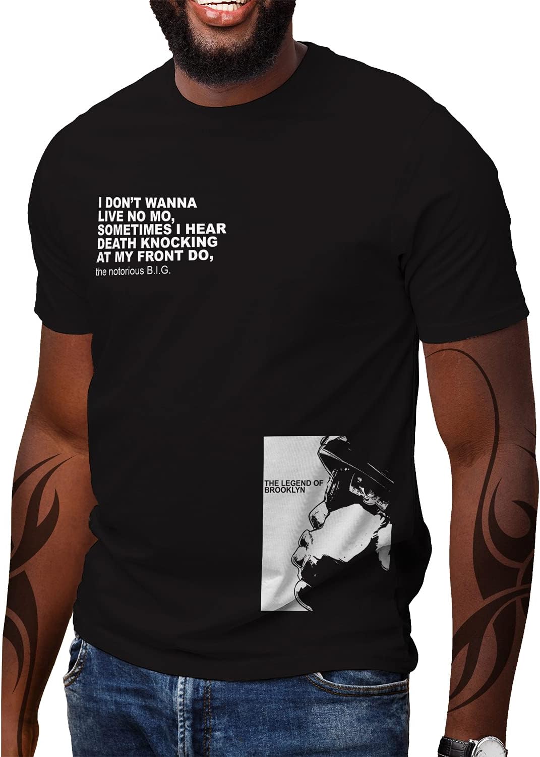 Swag Point100% Cotton Urban Streetwear Graphic Tee Shirts, No Mo, M