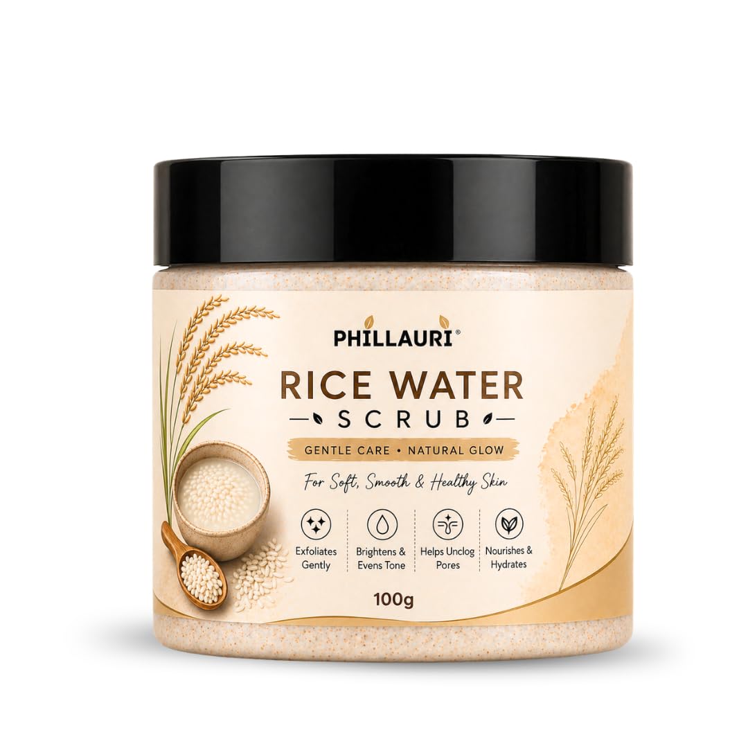 Rice Water Face & Body Scrub for Men & Women | Gentle Exfoliating Scrub for Soft & Smooth Skin | Suitable for All Skin Types | 100 g (Pack 1)-image-31