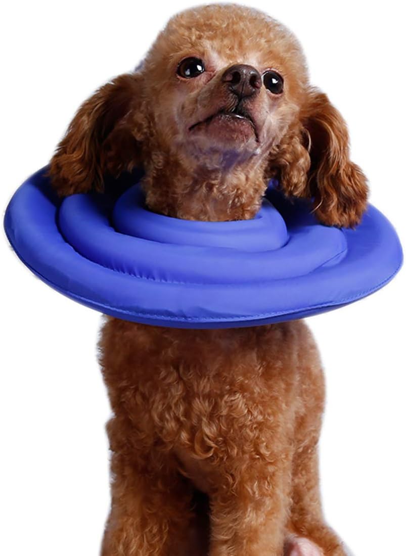 Dog Protection Soft & Lightweight Collar Adjustable Neckwear Anti-Bite Medical Recovery Protection Cone Prevent Bite XS-2XL (Color : Blue, Size : XS)