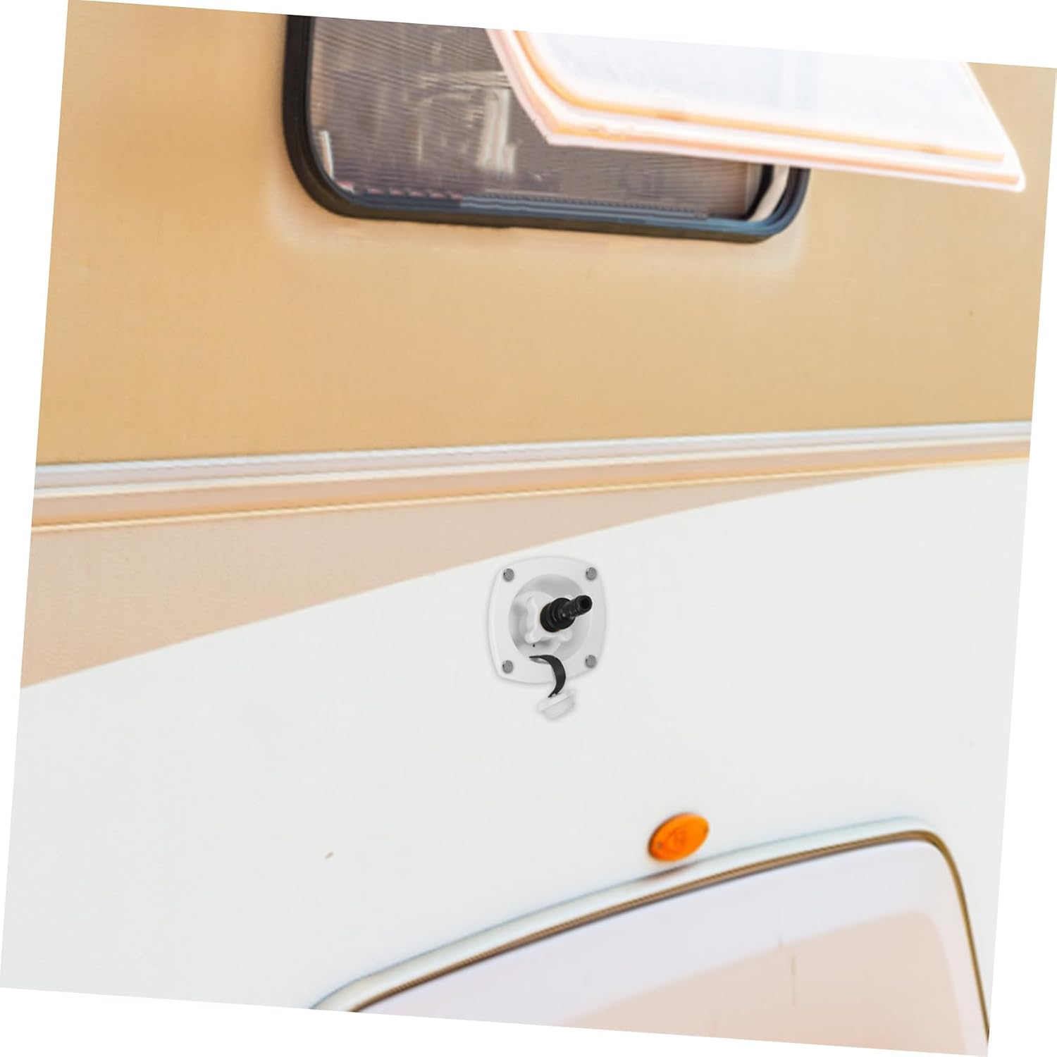Water Tank Mouth Rotating with Cover Water Inlet Filler Cap Parts Accessory Camper Water Fill Inlet Trailer Water Fill Inlet Water Hose Connector Camper Parts Supply