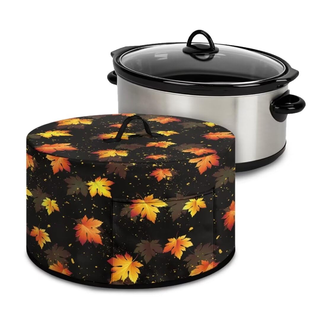 GOSTONG Strawberry Slow Cooker Cover Foldable Slow Cooker Appliance Dust-proof Covers Fits for Most 6-8 Quart Oval Slow Cooker