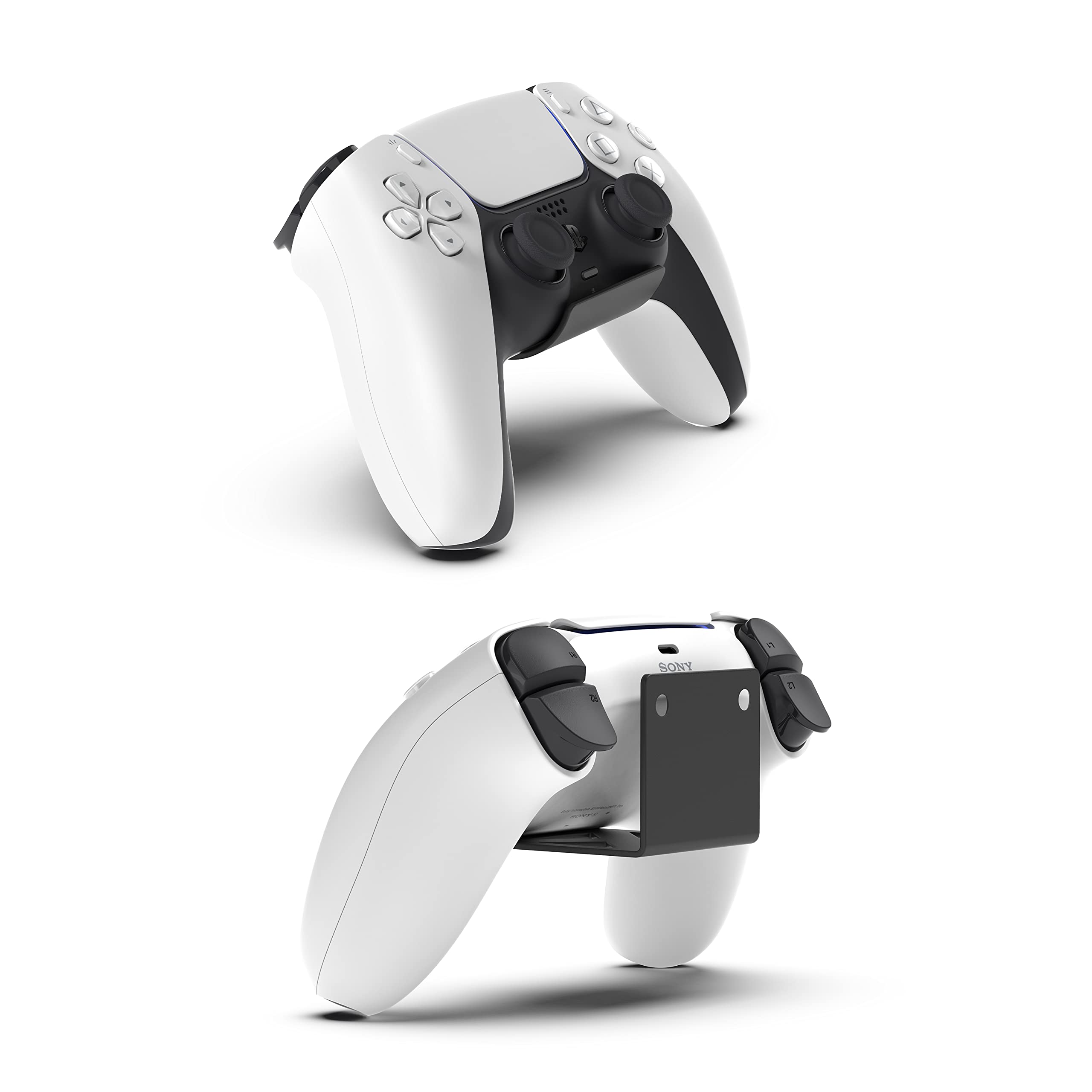 HumanCentric Soporte de Pared Compatible con PS5 Fat Original con 2 Soportes para mandos, Soporte de Metal de Pared de PS5 Fat, para versión Disco y Digital, no Compatible con PS5 Slim