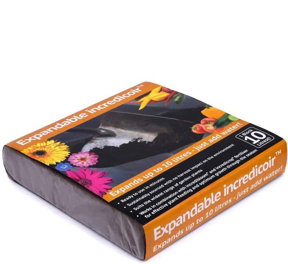 Incredicoir Expanding Multipurpose Coir Potting Soil Compost Garden Plants Flowers, Perfect for Potting Up In Pots and Containers 3x 10L Pack by Thompson and Morgan