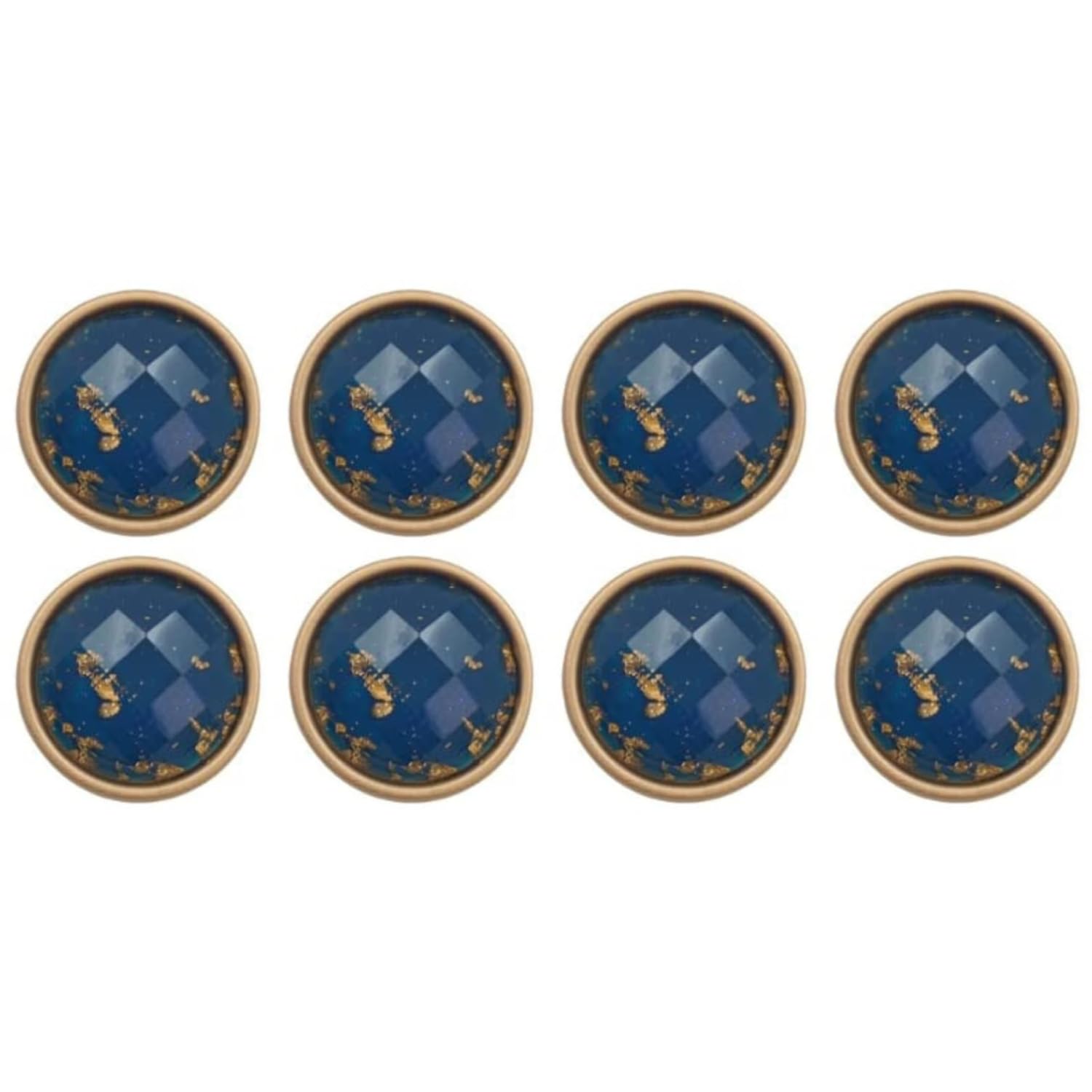 Ani Accessories Enamel Epoxy Resin with Golden Flakes Metal Button for Coat Blazer Suit, Sherwani and Indian Dresses Sports Coat (Pack of 8, Blue)-image-20