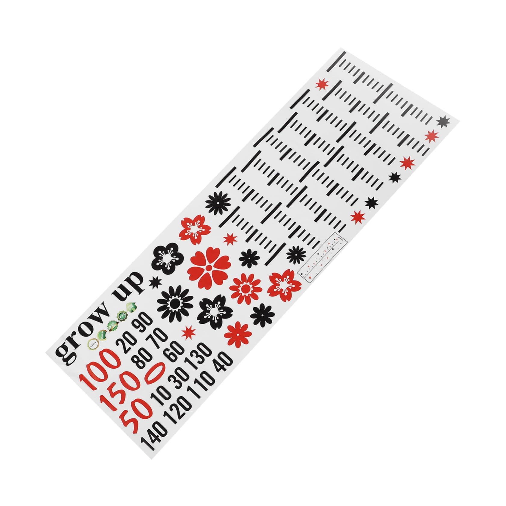 HEMOTON Nursery Height Chart Wall and Girls Growth Measurement Boys and Girls Room Decor Peel and Stick