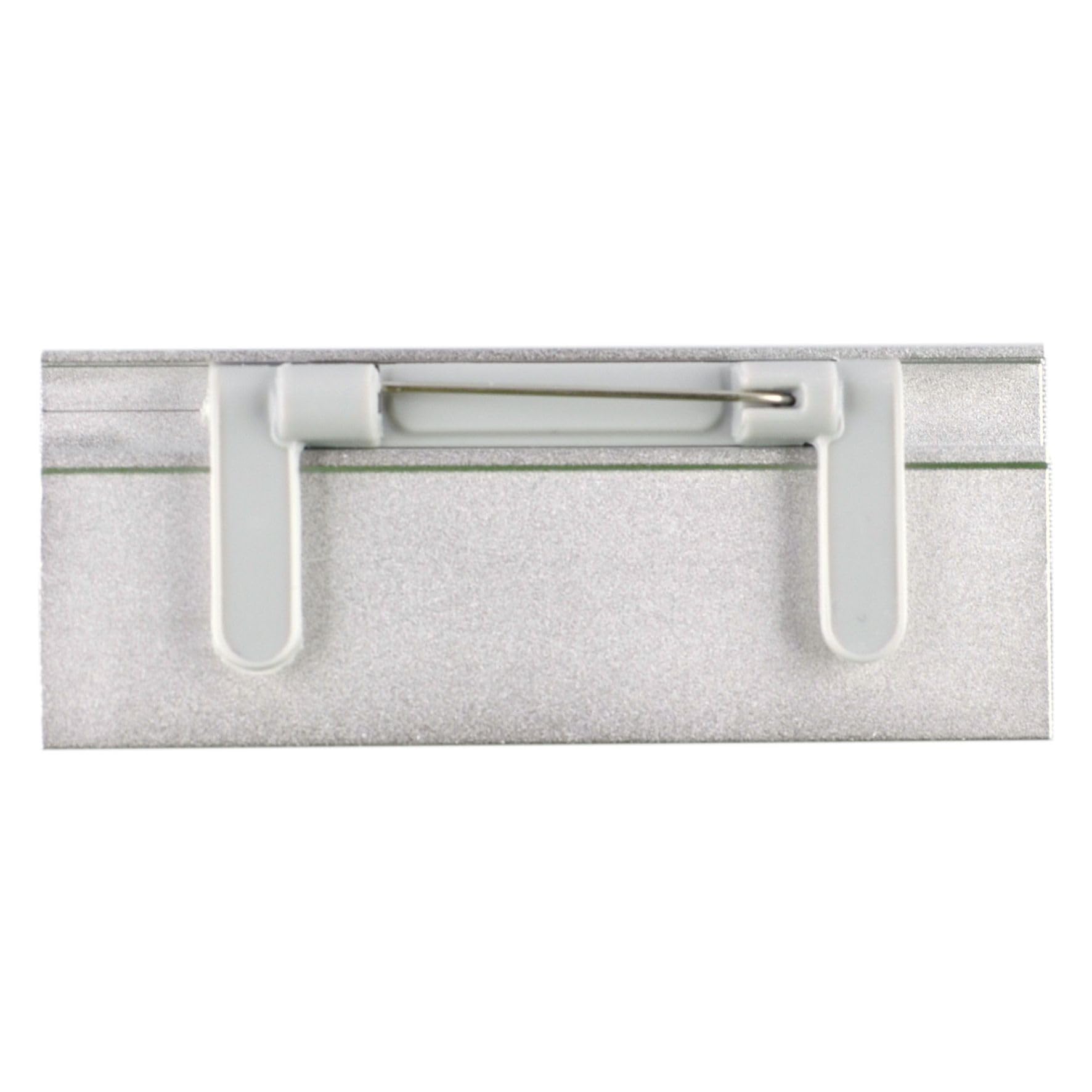 Metall Namensschilder Silber 65x30 mm – mit Magnet & Nadel/Clip – Individuell mit Logodruck – Personalisierte Namensschilder mit hochwertigem Farbdruck (250)