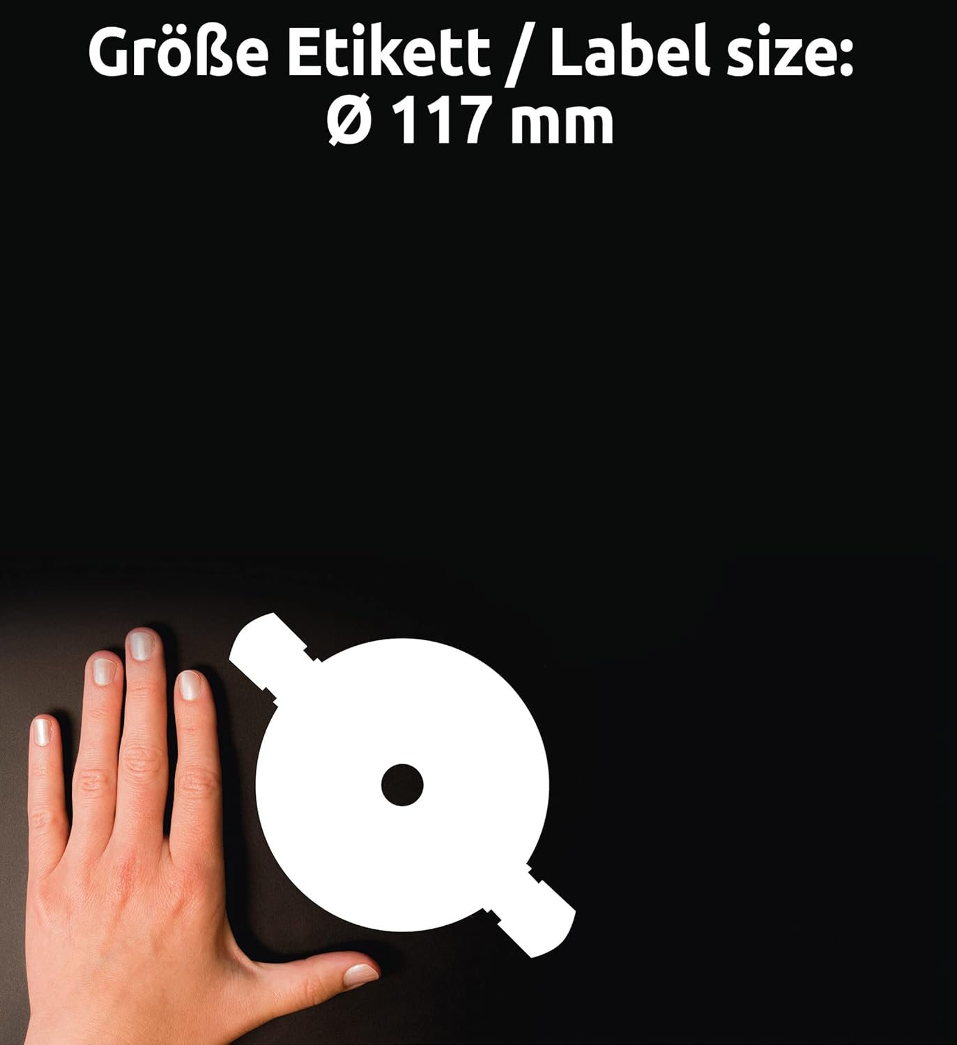 Avery Zweckform L7676 25 A4 Pack of 50 CD Labels Diameter 117 mm 25 Sheets White