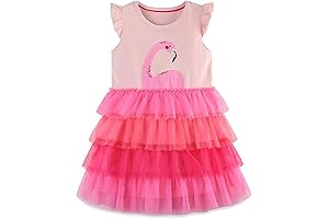 Adorable Flamingo-Themed Dresses for Little Girls