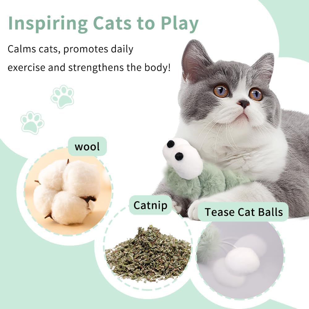 2BB Almohada de juguete para gatos, juguete con cremallera, que contiene hierba gatera, papel fuerte, atrae al gatito a jugar, 12.5 pulgadas, 3 paquetes (verde guisante, rosa)