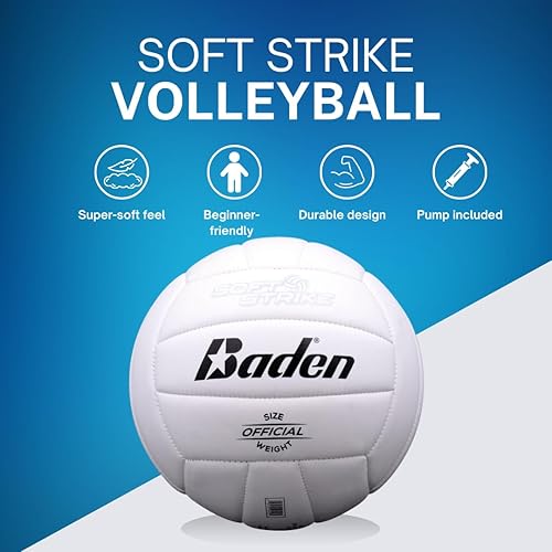 Miniatura 3 de Baden Soft Strike  Voleibol recreativo de cuero sintético acolchado  Interiorexterior para principiantes y jóvenes  Tamaño oficial