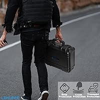 Vista 7 de Lekufee Funda rígida impermeable para DJI RS 3 Mini, estabilizador de cardán, micrófono 3/2/mini (2 TX + 1 RX), y más accesorios (solo funda)