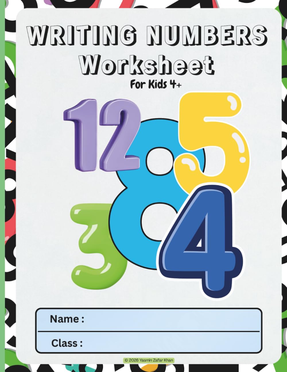 Writing Numbers Worksheet for Kids 4+