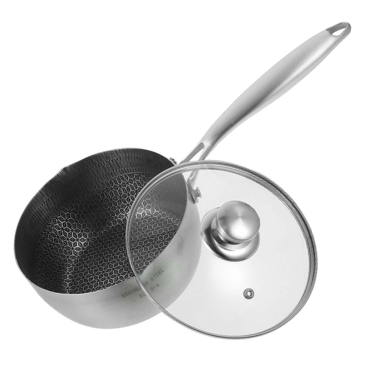 Casserole nid d'abeille KALLORY ustensile de cuisine antiadhésif en acier 304 avec manche