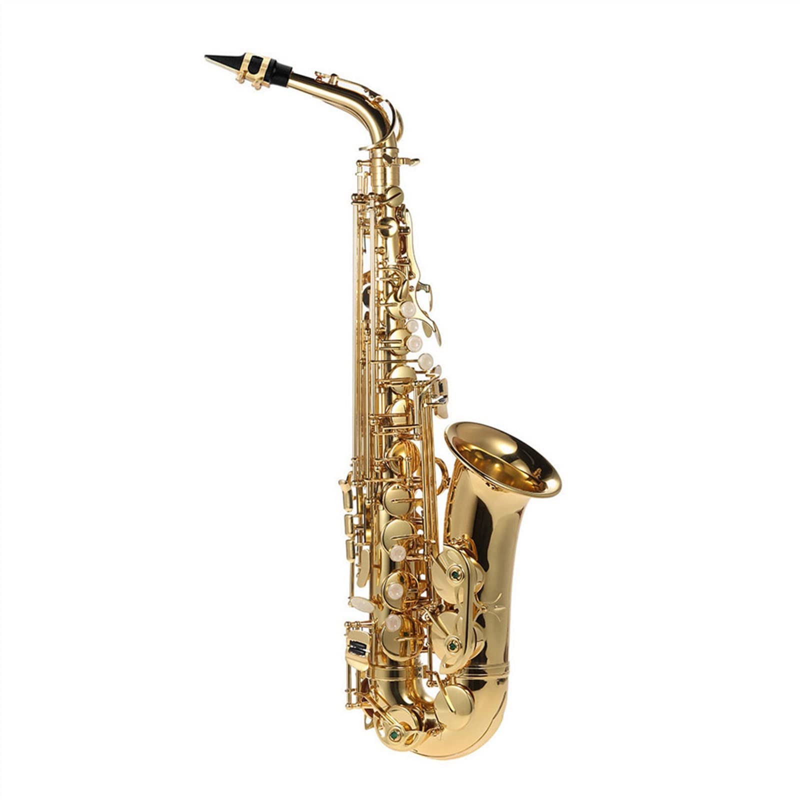 BE Sassofono Contralto Ottone Laccato Oro Mi Piatto Sax 82Z Chiave con Custodia Sassofono principiante