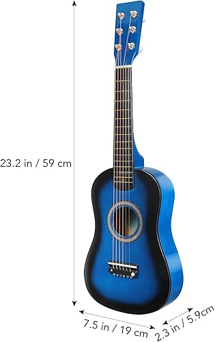 Miniatura 2 de Kisangel Guitarra acústica para niños de 23 pulgadas, color azul, para aprendizaje de música, perfecta para práctica en casa y entretenimiento
