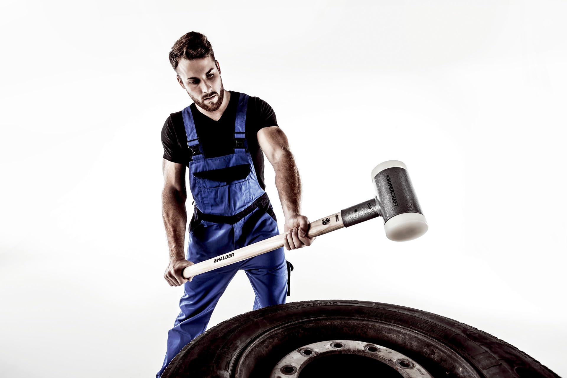 HALDER - mit schwingungsdämpfendem, ergonomisch geformtem und lackiertem Hickorystiel | Ø=100 mm | 3366.107
