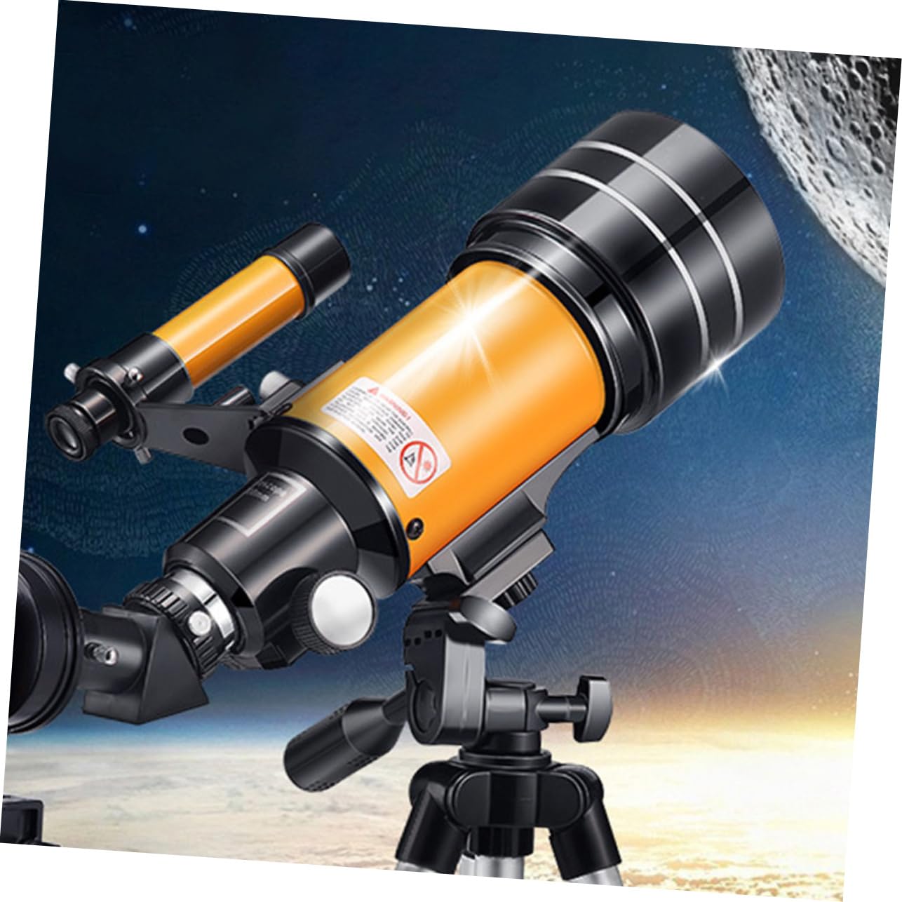 Veemoon 1pezzi Telescopio Astronomico Refrattore Regolabile Con Treppiede Portatile Per Osservazione Pianeti e Stelle Accessori