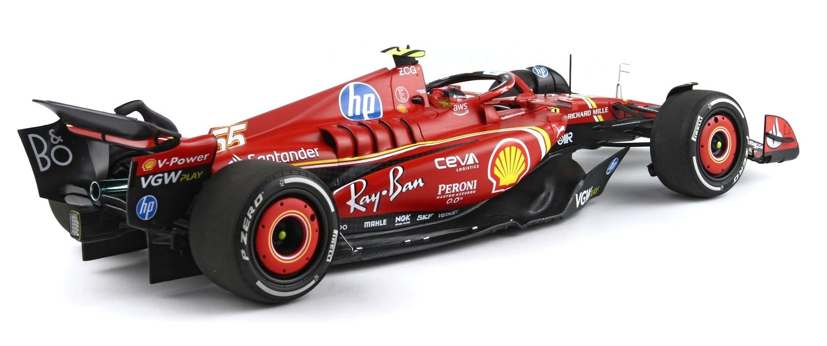 Bbr Models 241875 - Ferrar. SF-24 Carlos Sainz GP Monaco 2024 - Skala 1/18 - Model samochodu