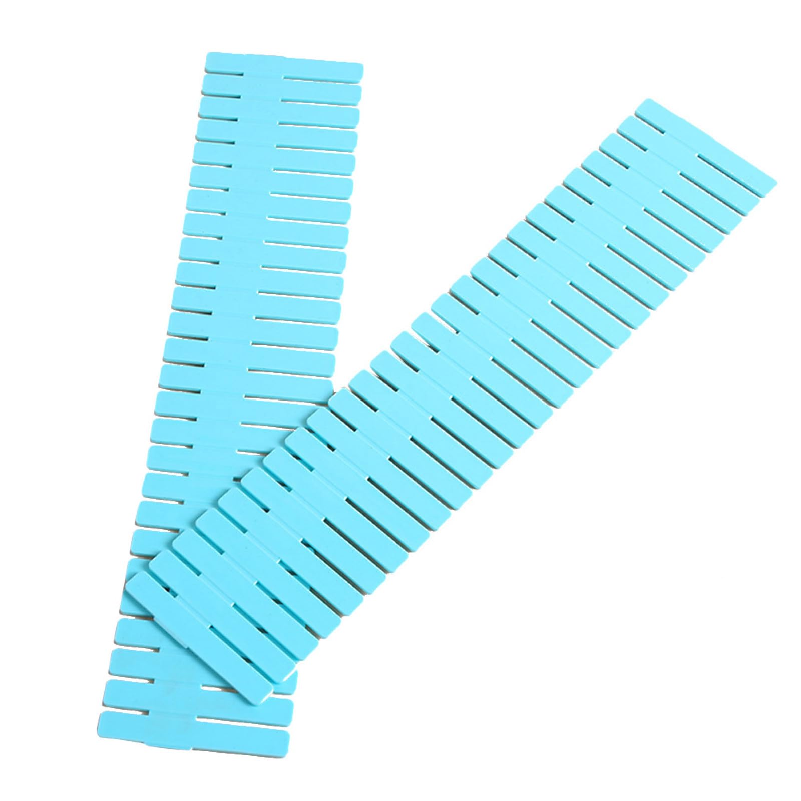 Divisori per Cassetti Regolabili 32 Pezzi in Pp Blu | Organizzazione Ordinata, per Cucina e Biancheria, Formato 32, 4x7cm, Separazione Modulare