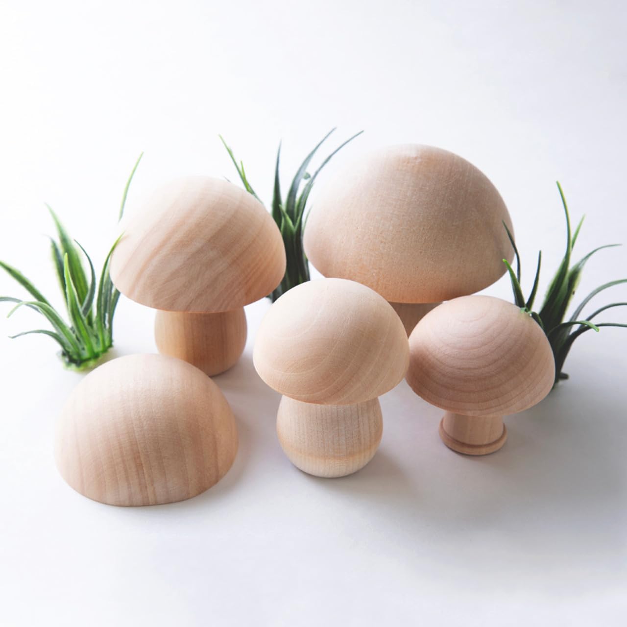 10 Pcs, 3" Split Wood Balls - 1-1/2" Thick