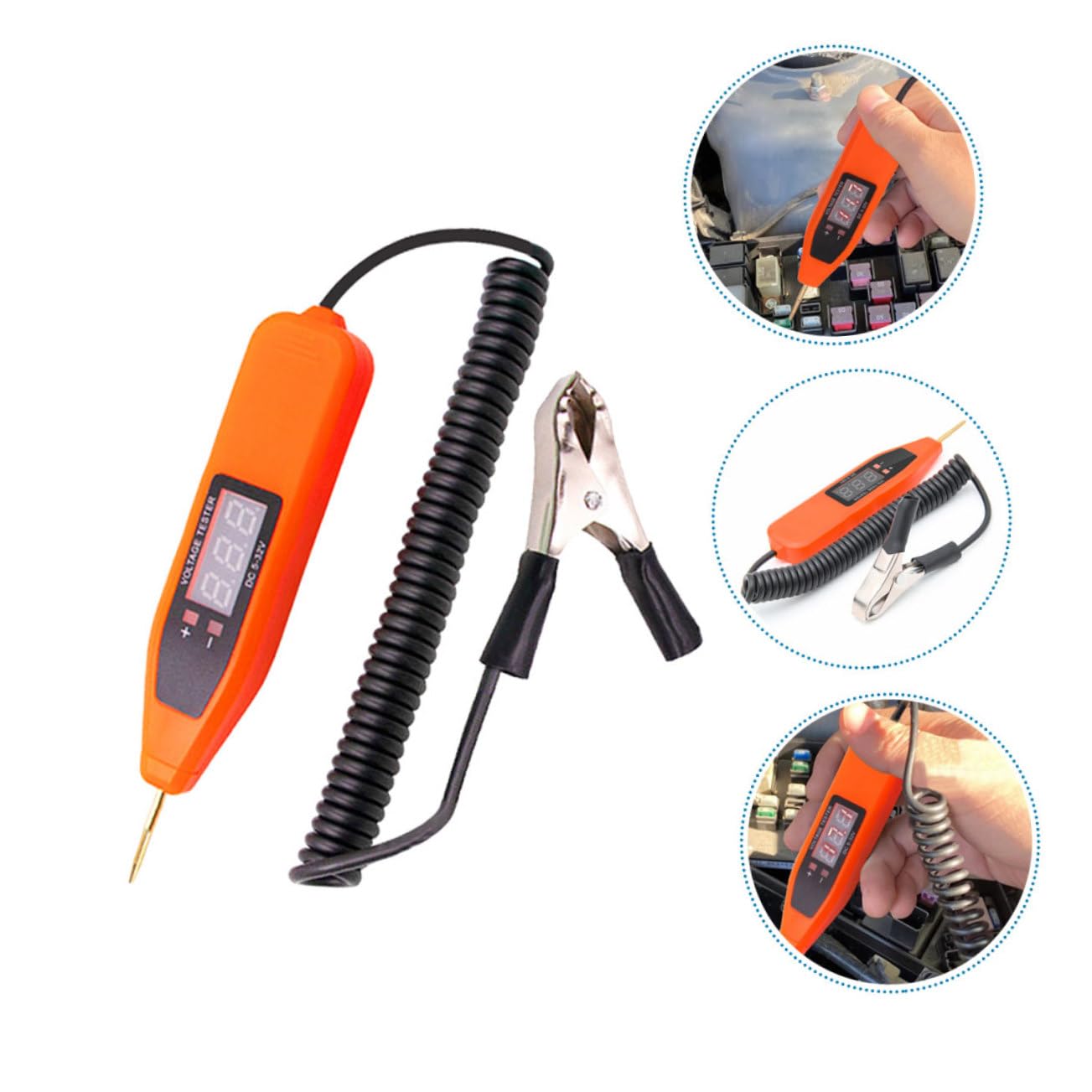Ciieeo 4 Pièces Stylo de test de tension testeur USB automobile pouvoir numérique fusible voiture outil de test électrique de circuit Fuse Tester Automotive abdos