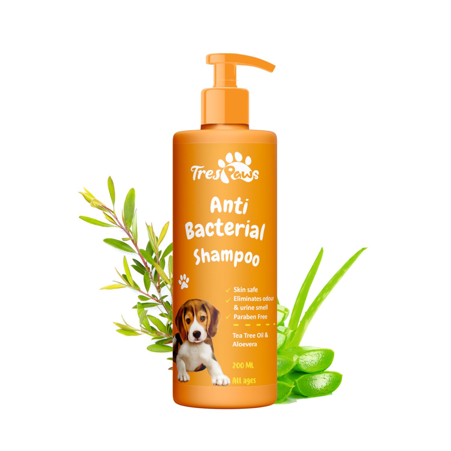 Trespaws Anti Bacterial Dog Shampoo | Dog Shampoo for Pomeranian, Shih tzu Puppy, German Shepherd, Labrador & Golden Retriever, Dogs Shampoo | 200ml (B0CQ4P4NP1) Amazon Price History, Amazon Price Tracker