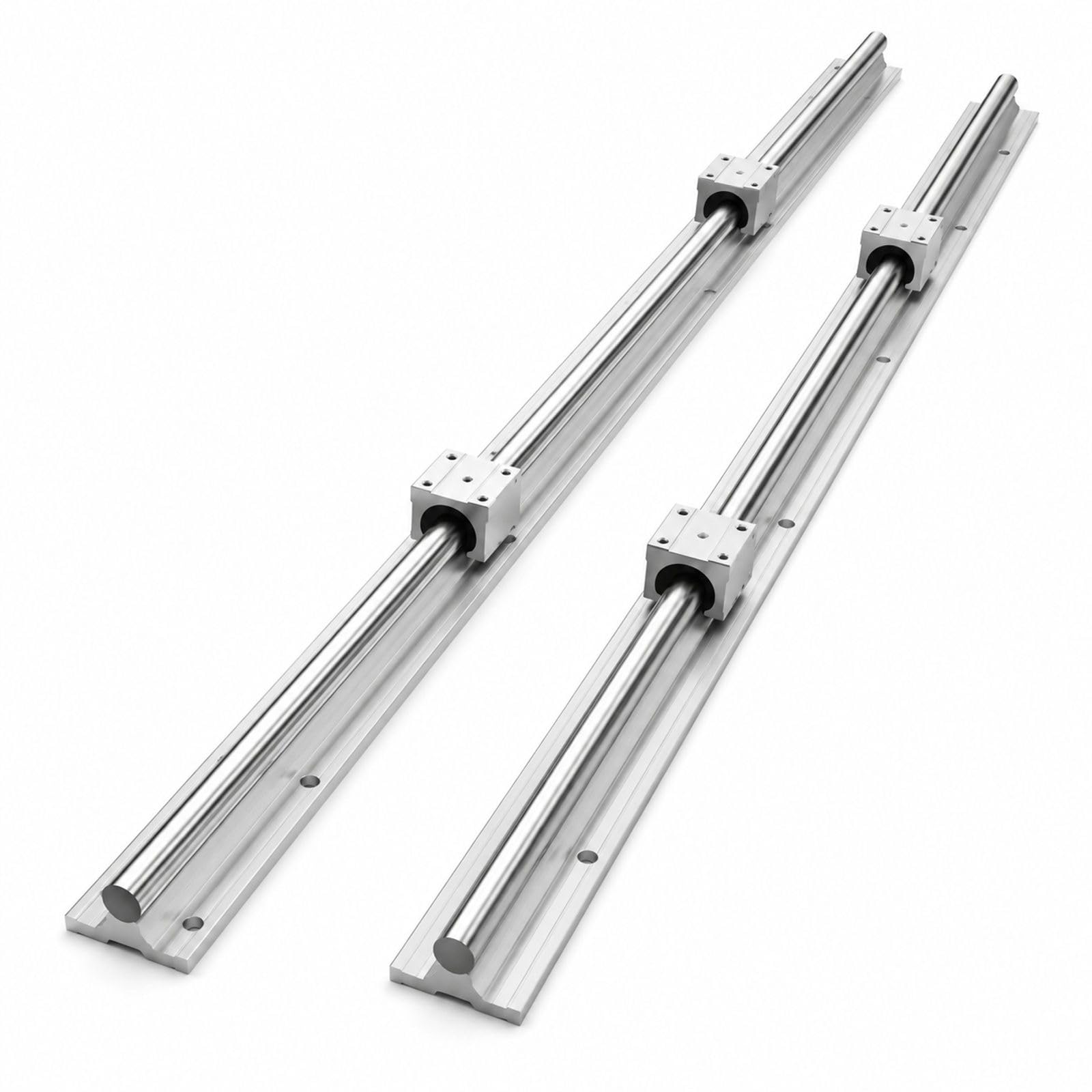 Linearschiene, 2 Schienen und 4 Lagerblöcke für CNC-Maschine, Drehmaschine und 3D-Drucker