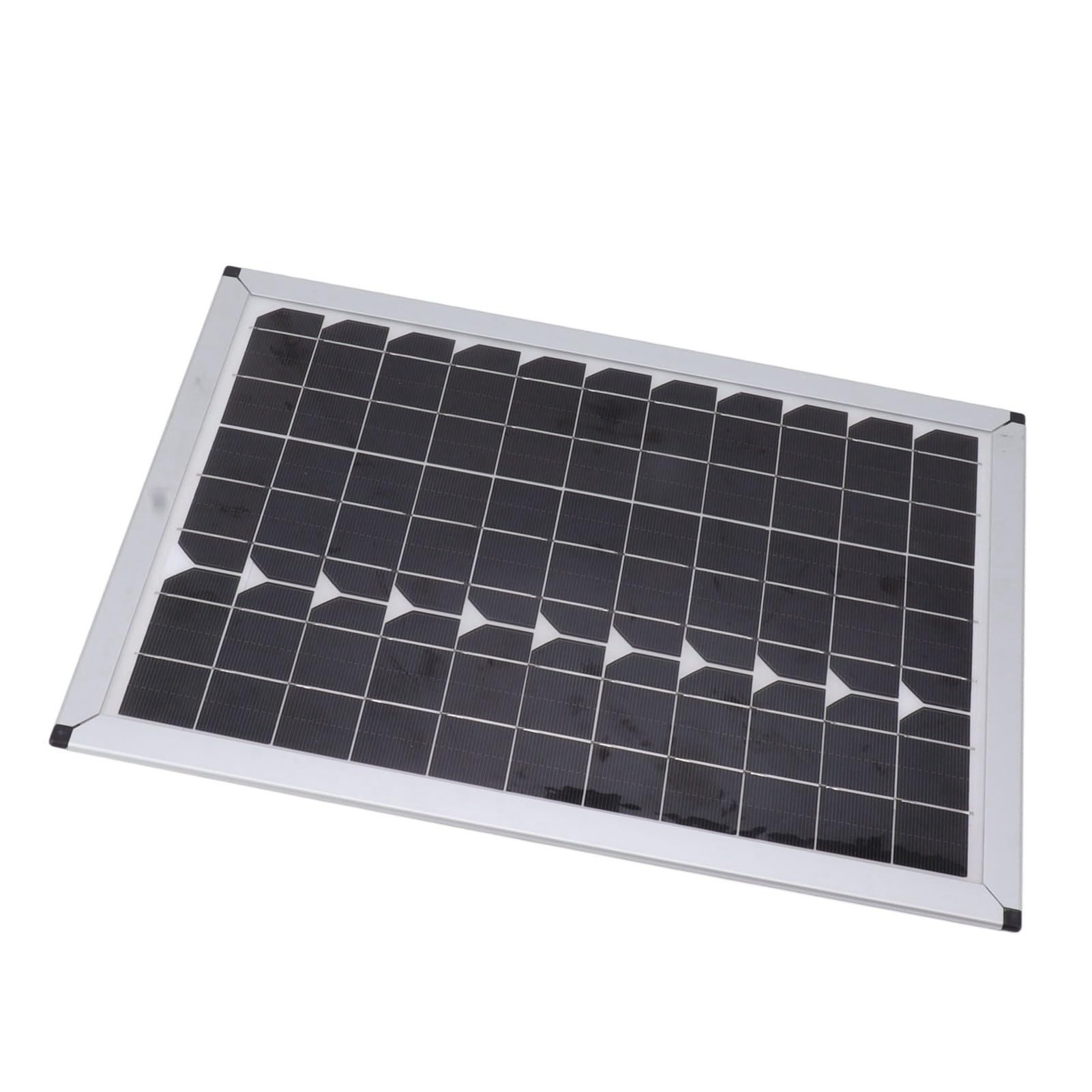 Wakects Caricabatterie da Pannello Solare, Pannello Solare in Silicio Monocristallino 100W 18V, Kit di Ricarica Portatile con Alta Conversione, Telaio Protettivo, per Lampada da Auto Laptop Lampada