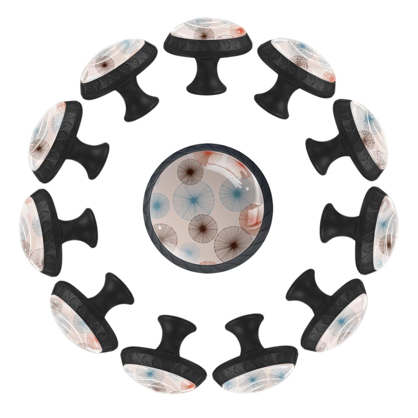 Boutons de tiroir pissenlit de 35 mm en lot de 12 pour commode