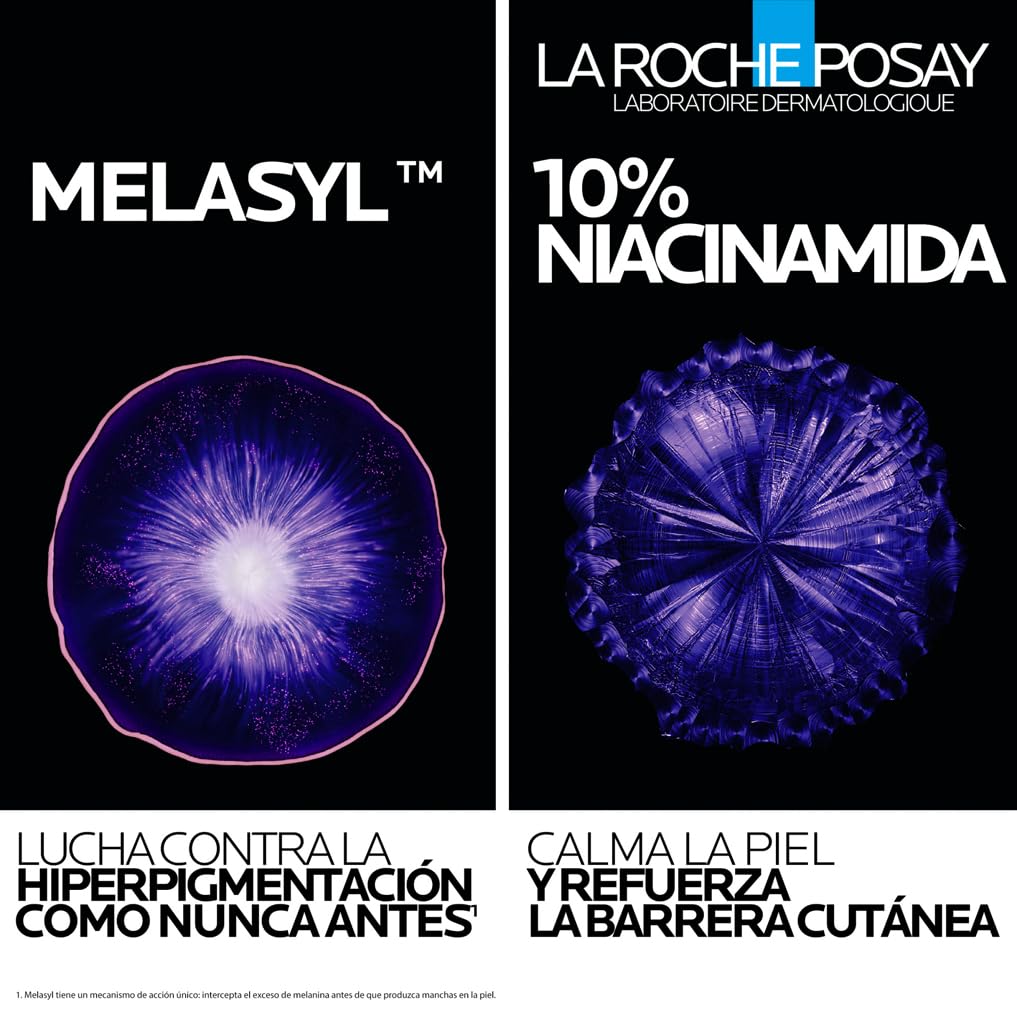 La Roche Posay Crema Despigmentante Intensiva, Fotoprotección SPF30, Intercepta el Exceso de Melanina, Efecto Glow Instantáneo, Fórmula con Melasyl y Niacinamida, Mela B3 Nueva, 40 ml