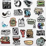 50Pcs Fly Fishing Stickers Bass Boat Decals Trout Crappie Snook Decal Lake Fishing Car Decals Tackle Box