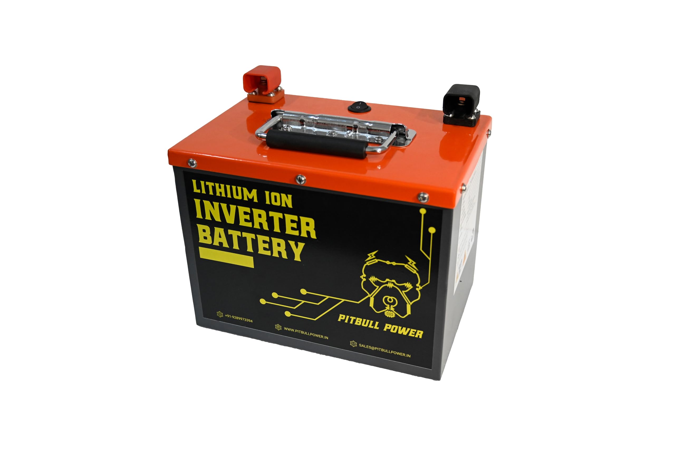 Lithium Ion Inverter Battery, 12.8V 105AH, Black Orange, Model PPL12105INV, Portable Power Backup System-image-14