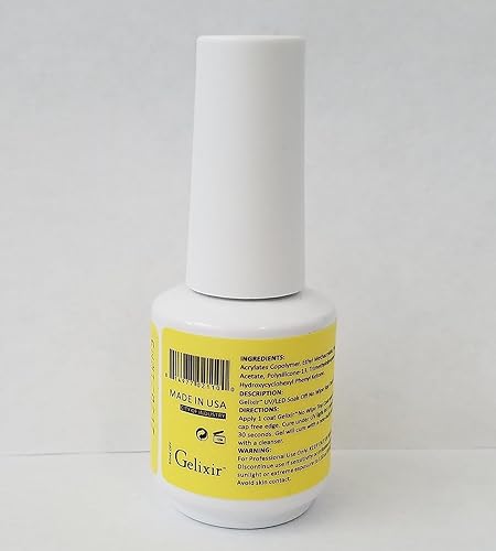 Miniatura 2 de Gelixir - Esmalte de uñas de gel blanco resistente al astillado y de secado rápido, 0.5 onzas líquidas, calidad de salón, brillo duradero