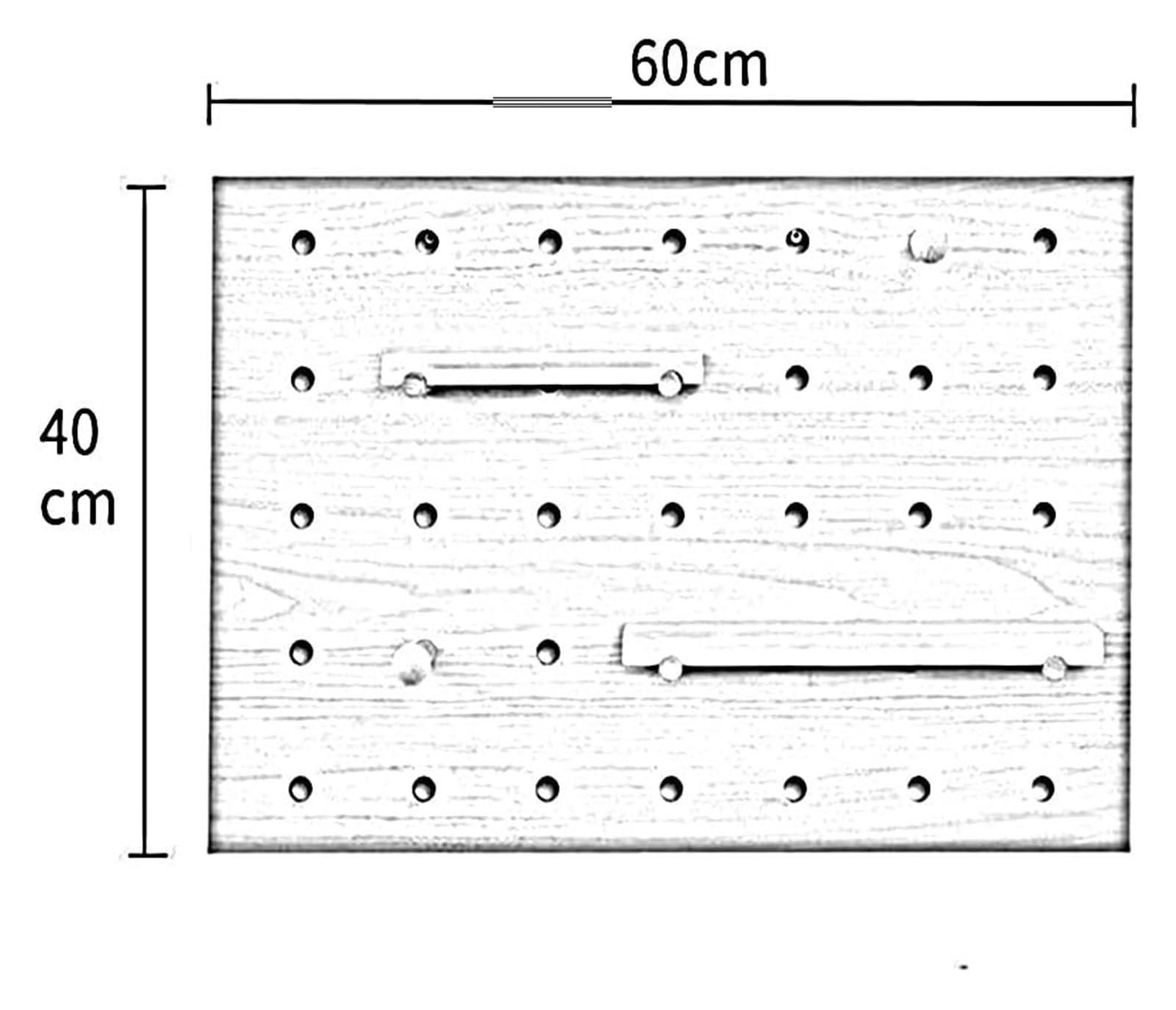 Muro Panel Perforado Para Herramientas Kit Combinado De Tablero Perforado, Tablero Perforado De Almacenamiento De Exhibición Montado En La Pared Con Accesorios, Panel Colgante De Pared De Madera Maciz