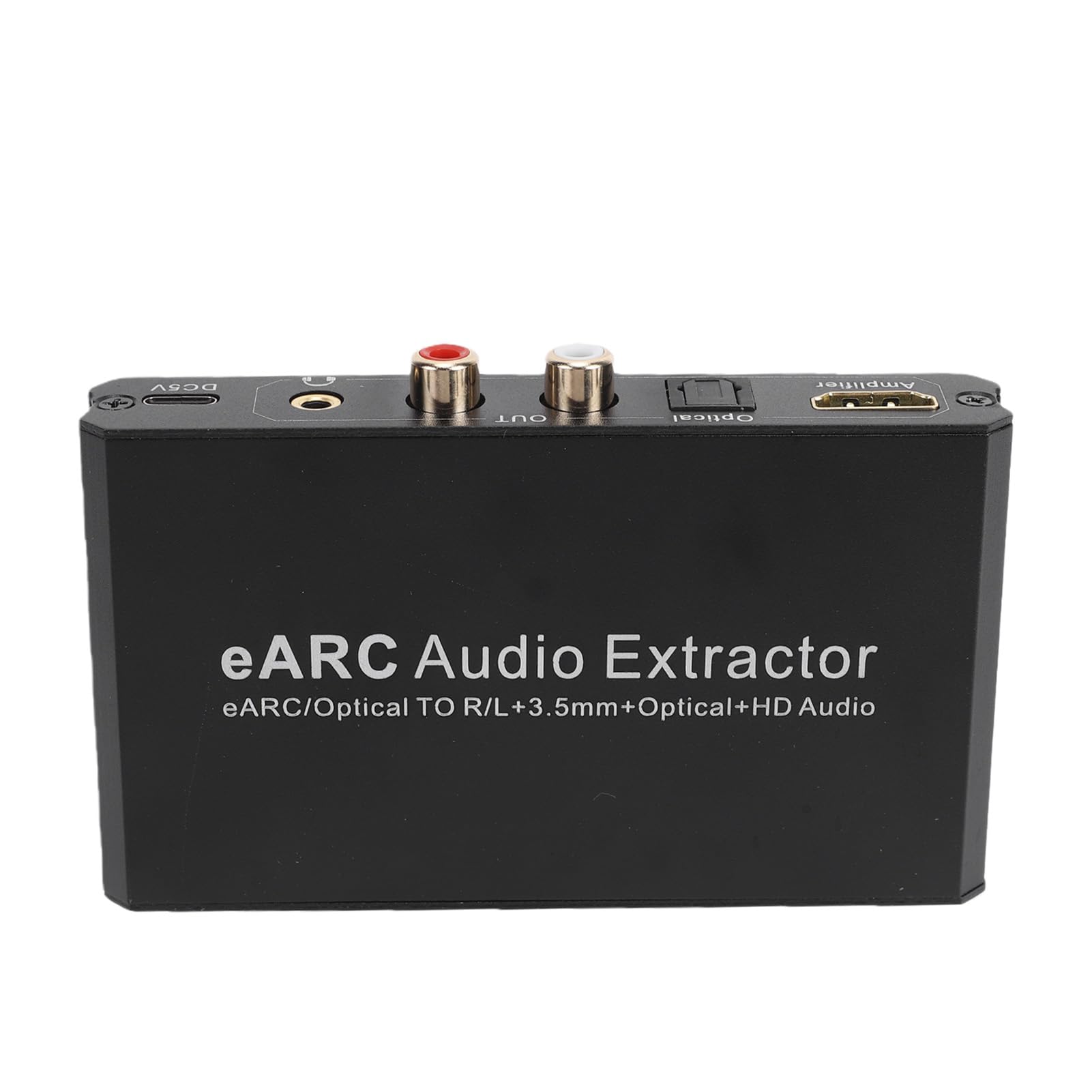 Cryfokt Extractor de EARC, 24 Bits 192 KHz 7.1 5.1 2.0 Canales ARC Convertidor, Adaptador de óptico con Carcasa de Aleación de Aluminio para Cine en Casa HDTV Barra de Sonido Amplificador de Altavoz