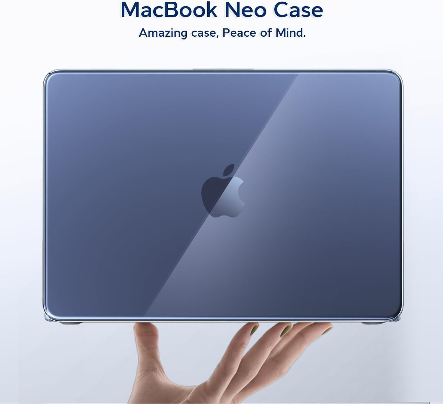 B BELK for MacBook Neo Case 13 inch 2026 Release Model A3404 with A18 Pro Chip, Scratch Resistant Protective Hard Shell Case with Keyboard Cover & Screen Protector for Mac Neo 13 inch, Crystal Indigo