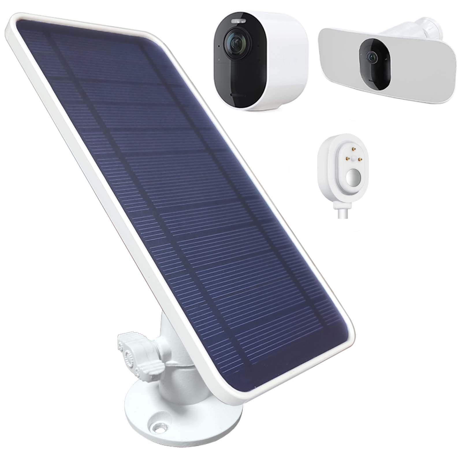 Cargador de panel solar para cámaras Arlo Pro 4, Ultra 2 y Pro 3 con soporte ajustable